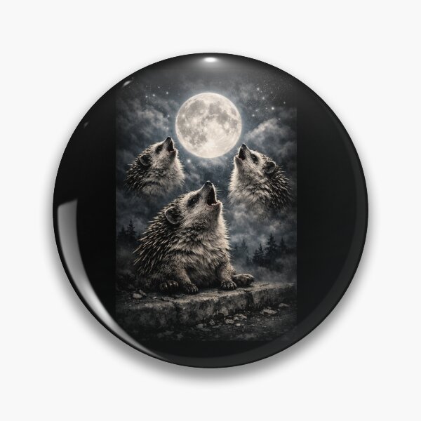 Item preview, Three Hedgehogs Howling At The Moon Shirt designed and sold by Tws-Tees.