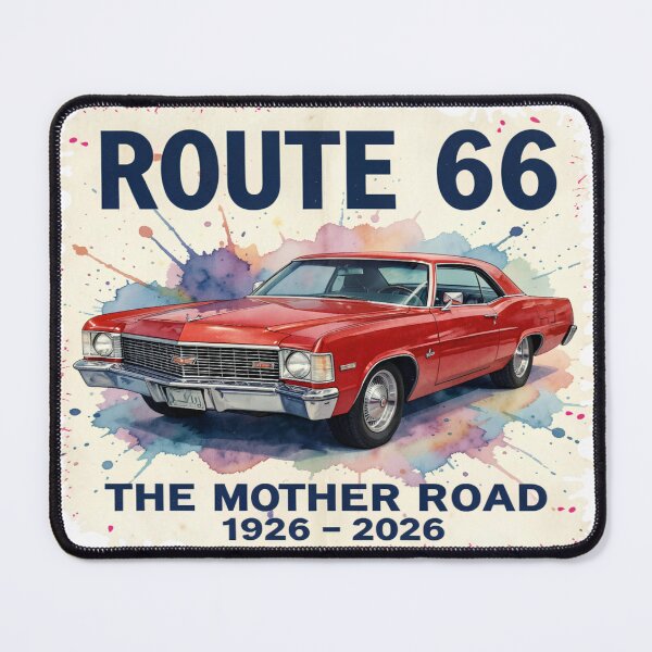 Item preview, Route 66 Centennial 1926-2026 Shirt, The Mother Road Vintage Classic Car T-Shirt, Historic Route 66 Anniversary Tee designed and sold by DigiArt8Design.