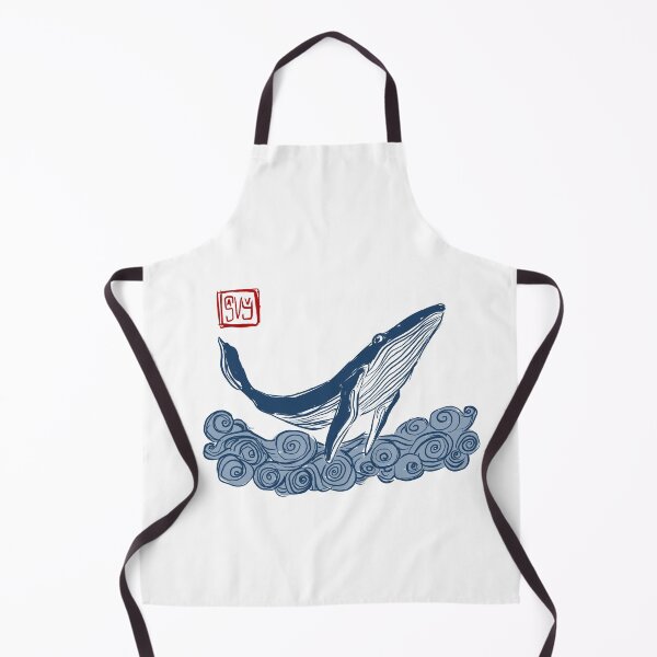 Item preview, Blue Ink Whale Illustration-Ocean Sketch Art designed and sold by Savvique.
