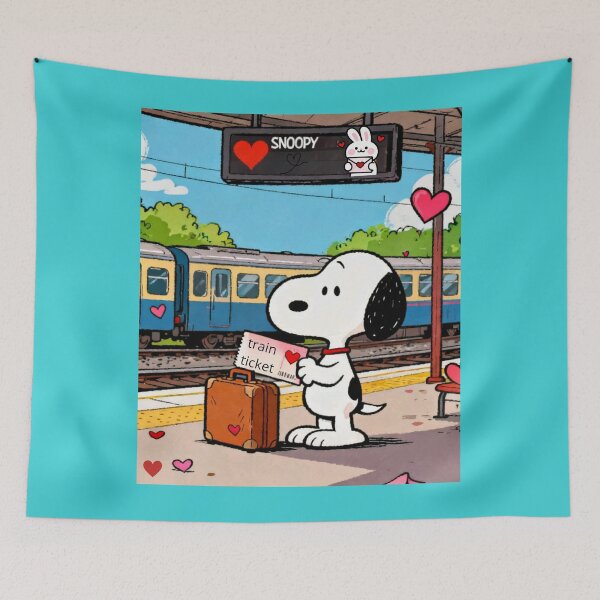 Item preview, Snoopy Train Station Valentine Art designed and sold by Innova_Creations.