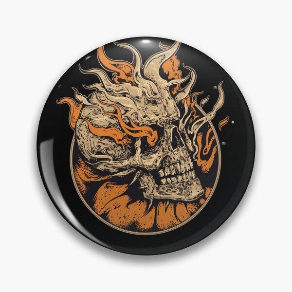 Item preview, Flaming Skull Inferno Dark Aesthetic Illustration designed and sold by Redvibeco.