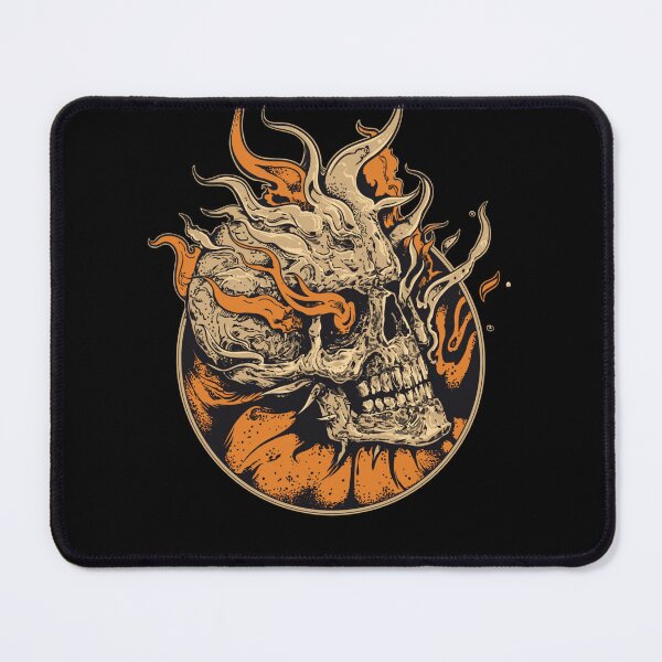 Item preview, Flaming Skull Inferno Dark Aesthetic Illustration designed and sold by Redvibeco.