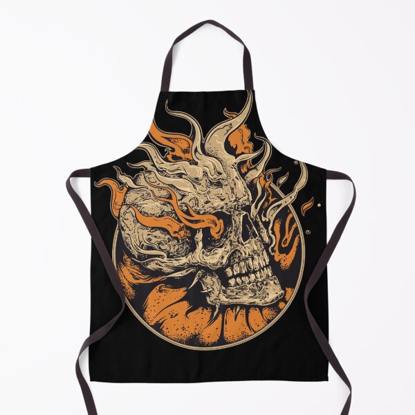 Item preview, Flaming Skull Inferno Dark Aesthetic Illustration designed and sold by Redvibeco.