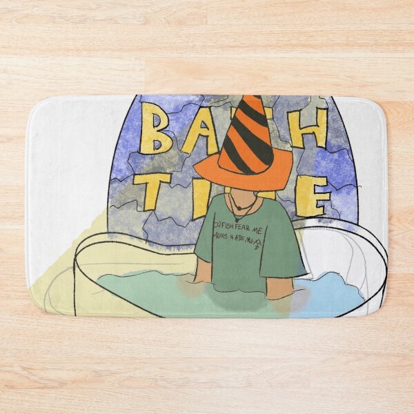 Item preview, Funny Bath Time Bathing Character Traffic Cone Hat Meme Art designed and sold by GloomPop.