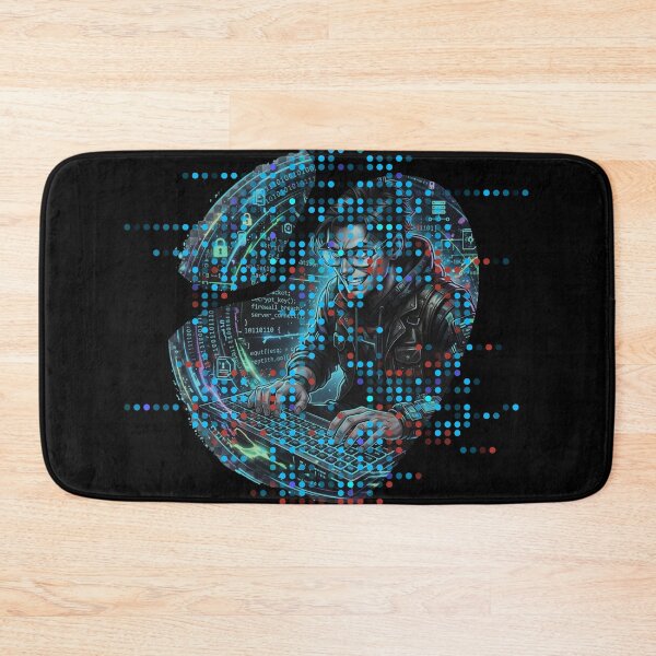 Item preview, Cyberpunk Hacker Neon Data Matrix Pixel Art designed and sold by rich-moda.