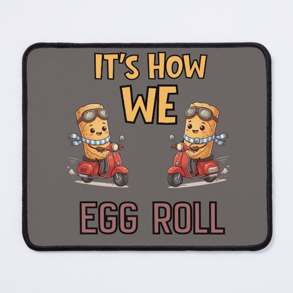 Item preview, It’s How We Egg Roll – Cute Egg Roll Scooter Pun designed and sold by Bluebird Crafted Tee.