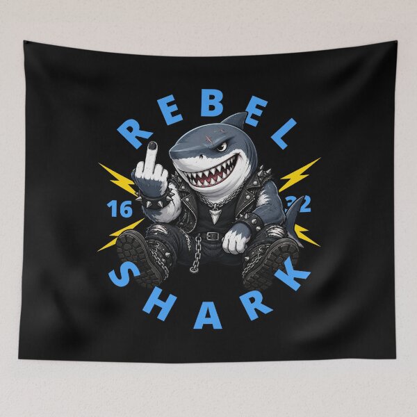 Item preview, Rebel Shark Middle Finger designed and sold by pUNKnown.