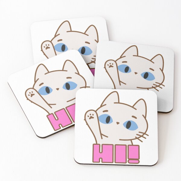 Item preview, Cute Waving Cat Hi Greeting designed and sold by GenZFashion000.