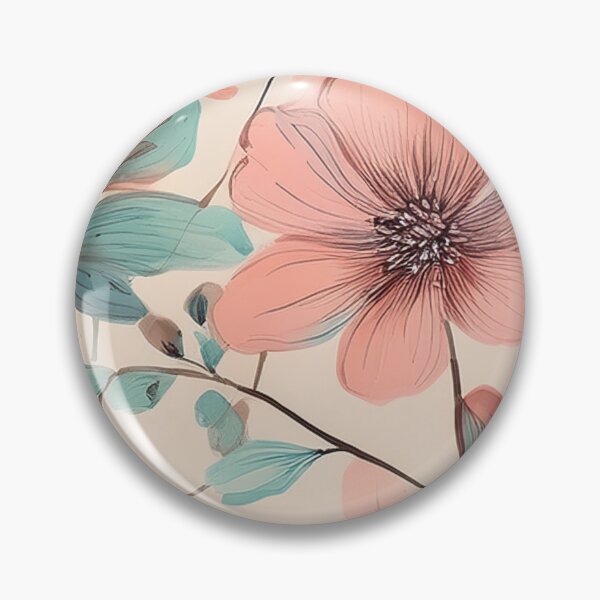 Item preview, Vintage boho pastel pink and teal green on beige neutral background,  botanicals watercolor garden leaves, floral minimalist abstract leafy pattern blush pink flowers  designed and sold by navitalidesign.