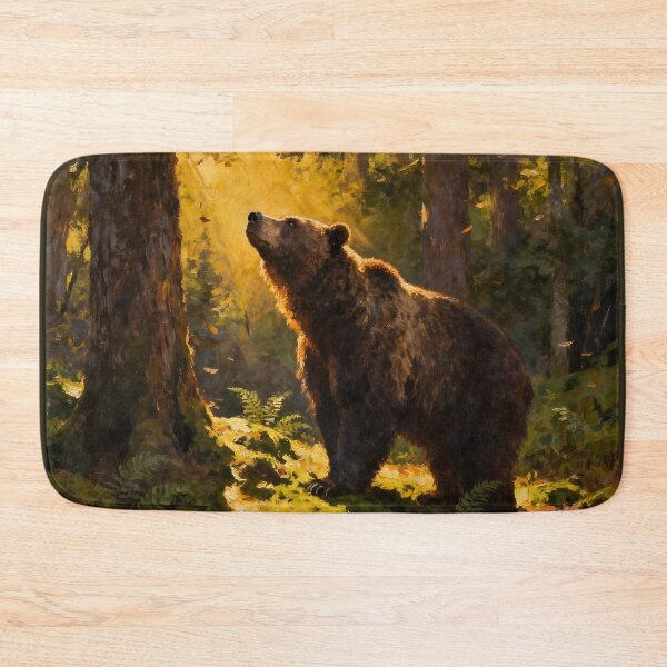 Item preview, Lone Grizzly Bear In The Forest designed and sold by Glimmersmith.