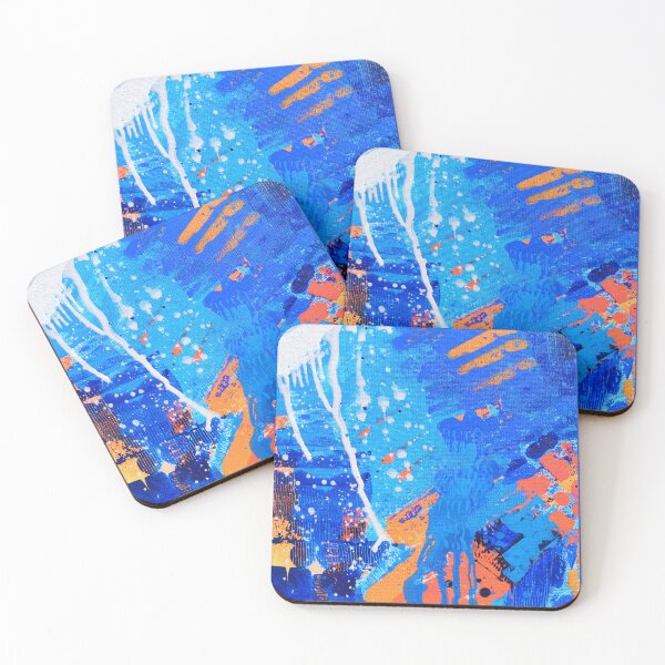 Item preview, Metropolitan Pulse | Orange & Blue New York Inspired Abstract Art  designed and sold by FABOArt.