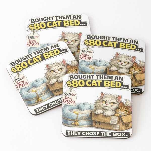 Item preview, Bought Them an $80 Cat Bed – They Chose the Box designed and sold by Tito&FlokiCo.