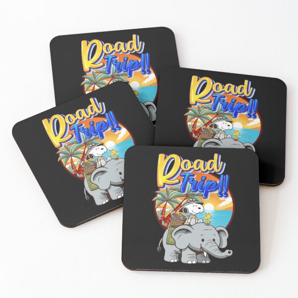 Item preview, Road Trip with Cute Dog on Elephant designed and sold by The Retromotel.