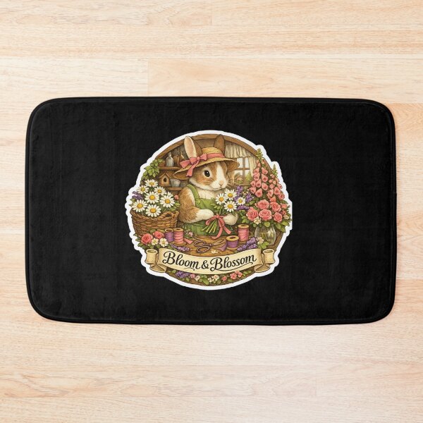 Item preview, Bloom & Blossom Bunny Florist Sticker | Cute Rabbit Flower Shop | Cottagecore Floral Art | Woodland Bunny | Spring Garden designed and sold by MrDev.