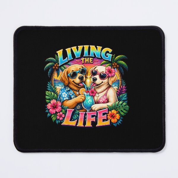 Item preview, Living The Life Golden Retrievers Beach Vacation designed and sold by digitalbob60.