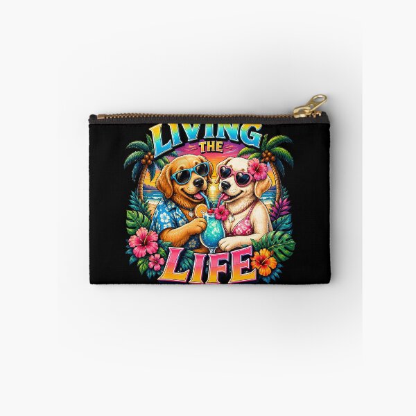 Item preview, Living The Life Golden Retrievers Beach Vacation designed and sold by digitalbob60.