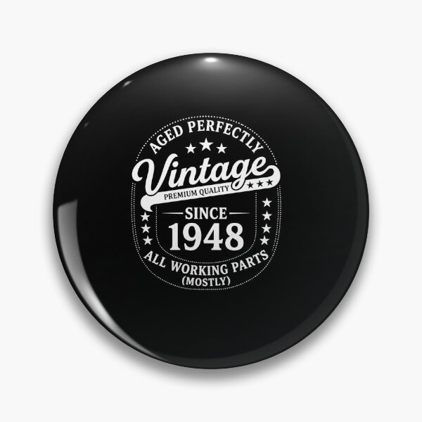 Item preview, Aged Perfectly Vintage Since 1948 Funny Retro Birthday Design designed and sold by msaloyach.