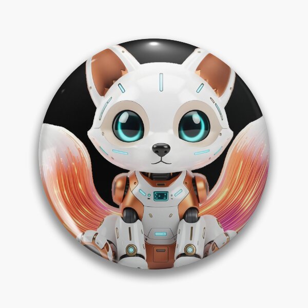 Item preview, Chibi Cyber Fox - Optic Fiber Companion Mech designed and sold by BGM by AI.