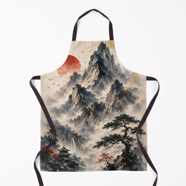 Item preview, Mountain of Silence Serene Ink Wash Landscape Japanese Nature designed and sold by dytf79.