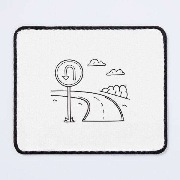 Item preview, U Turn Sign Along Peaceful Road designed and sold by rasagamastore.