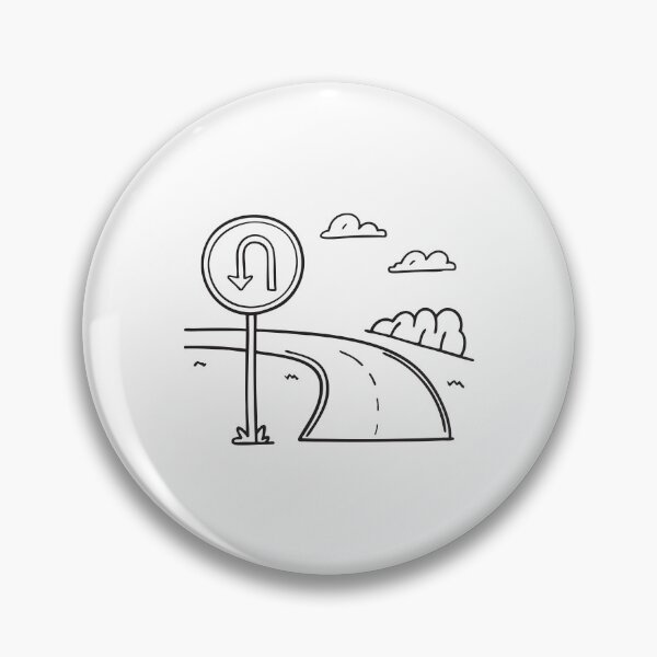 Item preview, U Turn Sign Along Peaceful Road designed and sold by rasagamastore.