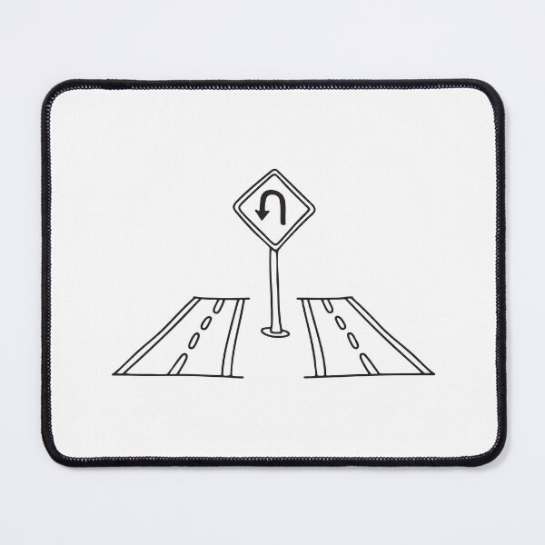 Item preview, U Turn Sign on Road Median designed and sold by rasagamastore.