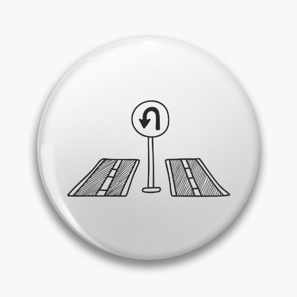 Item preview, U Turn Sign at Divided Road Median designed and sold by rasagamastore.