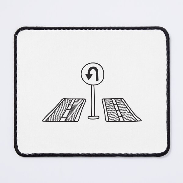 Item preview, U Turn Sign at Divided Road Median designed and sold by rasagamastore.