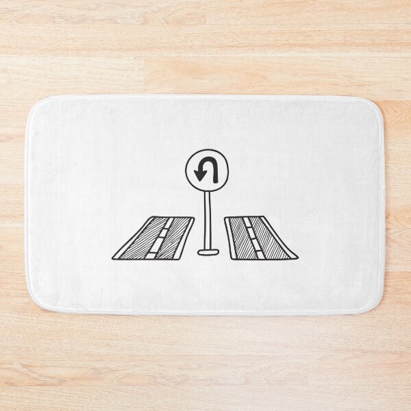 Item preview, U Turn Sign at Divided Road Median designed and sold by rasagamastore.
