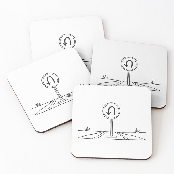 Item preview, U Turn Sign on Central Median Strip designed and sold by rasagamastore.