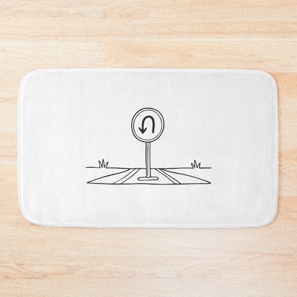 Item preview, U Turn Sign on Central Median Strip designed and sold by rasagamastore.
