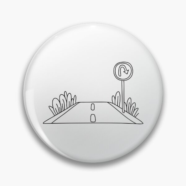Item preview, U Turn Sign Between Traffic Lanes designed and sold by rasagamastore.