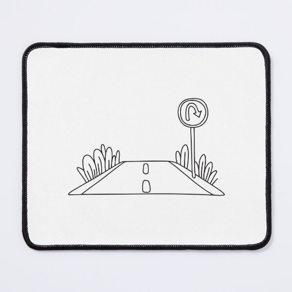 Item preview, U Turn Sign Between Traffic Lanes designed and sold by rasagamastore.