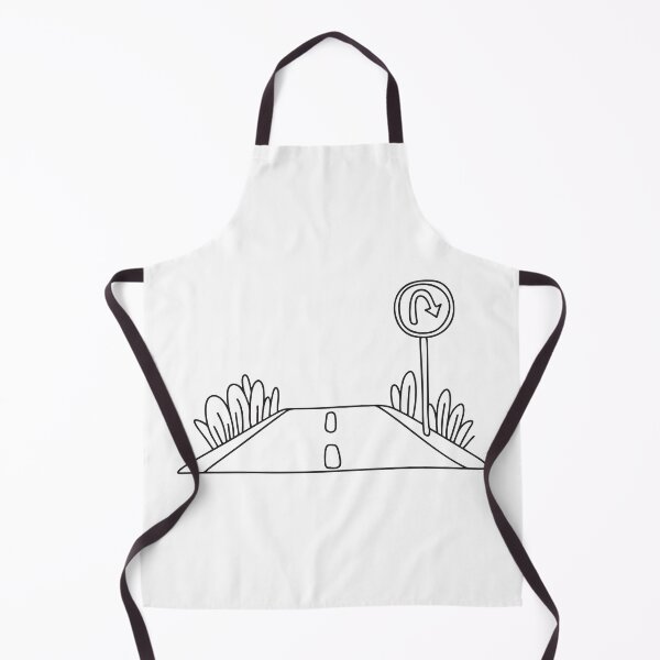 Item preview, U Turn Sign Between Traffic Lanes designed and sold by rasagamastore.
