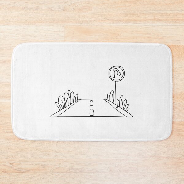 Item preview, U Turn Sign Between Traffic Lanes designed and sold by rasagamastore.