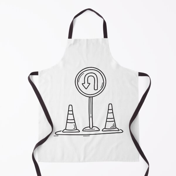 Item preview, U Turn Sign Beside Lane Separators designed and sold by rasagamastore.