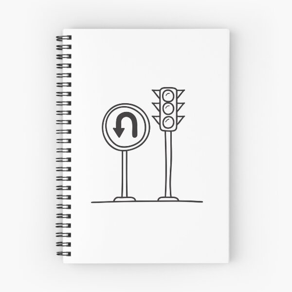 Item preview, U Turn Sign Beside Traffic Light Pole designed and sold by rasagamastore.
