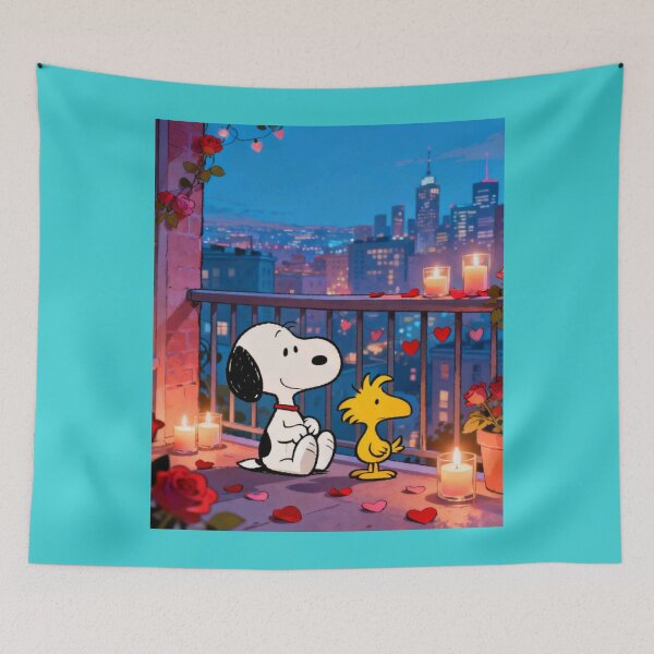 Item preview, Snoopy Night Skyline Valentine Art designed and sold by Innova_Creations.