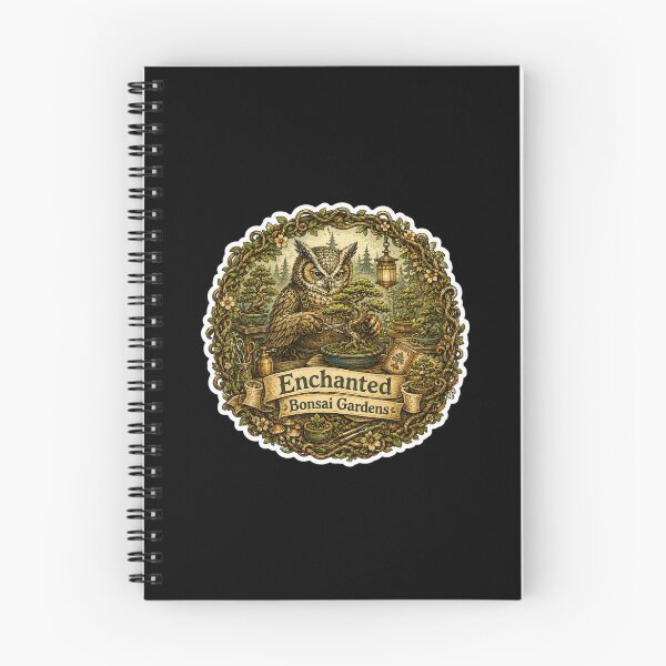 Item preview, Enchanted Bonsai Gardens Owl Sticker | Wise Owl Bonsai Master | Cottagecore Bonsai Art | Woodland Gardener designed and sold by MrDev.