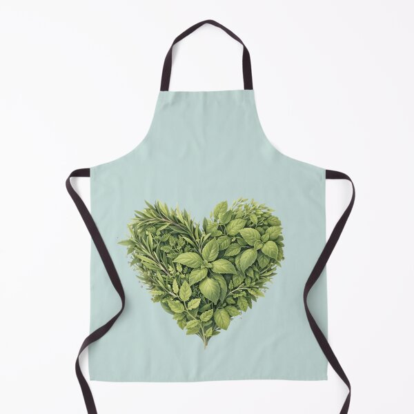 Item preview, Minimalist Green Leaves and Herbs Heart Botanical Illustration designed and sold by Teenidesign .