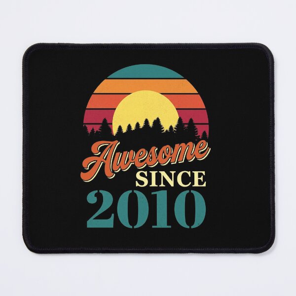 Item preview, Awesome Since 2010 Retro Sunset Birthday Typography Design designed and sold by msaloyach.