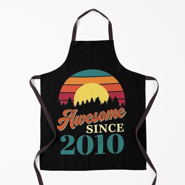 Item preview, Awesome Since 2010 Retro Sunset Birthday Typography Design designed and sold by msaloyach.