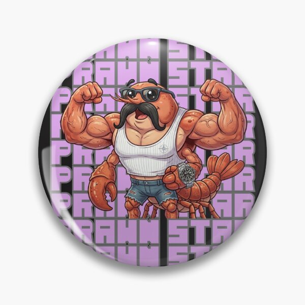 Item preview, Prawn Star – Funny Muscular Shrimp Pun Design designed and sold by Bluebird Crafted Tee.