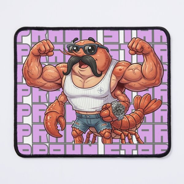 Item preview, Prawn Star – Funny Muscular Shrimp Pun Design designed and sold by Bluebird Crafted Tee.