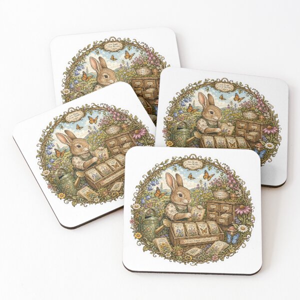 Item preview, Enchanted Wildflower Seed Shop Sticker | Cute Bunny Gardener | Cottagecore Garden Art | Botanical Wildflowers | Spring Flowers designed and sold by MrDev.