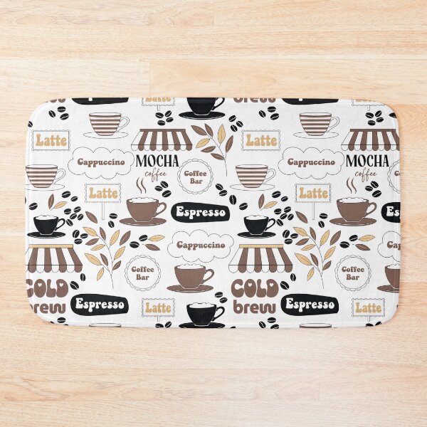 Item preview, Cafe Menu: Whimsical Coffee Shop Doodle Pattern designed and sold by LiveLearnCreate.