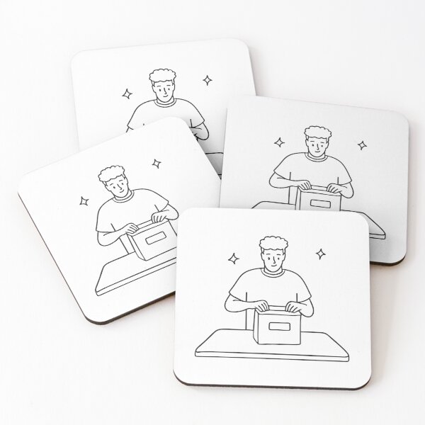 Item preview, Person Opening Parcel on Table designed and sold by rasagamastore.