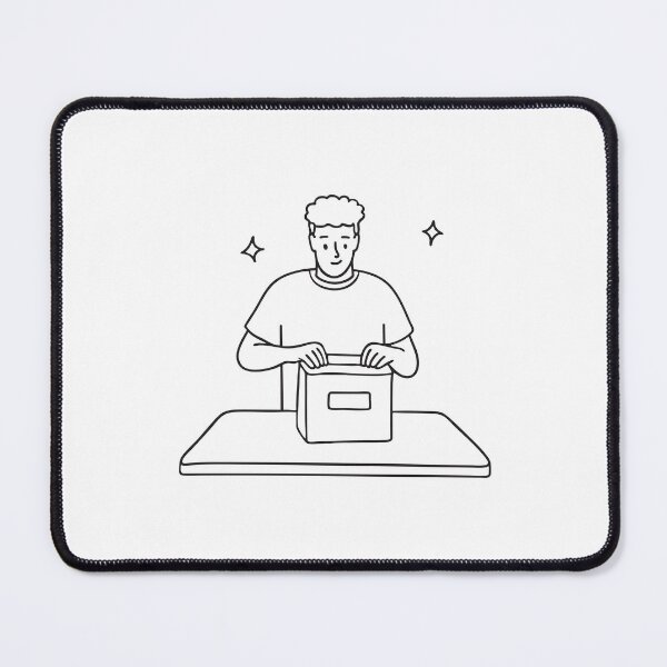 Item preview, Person Opening Parcel on Table designed and sold by rasagamastore.