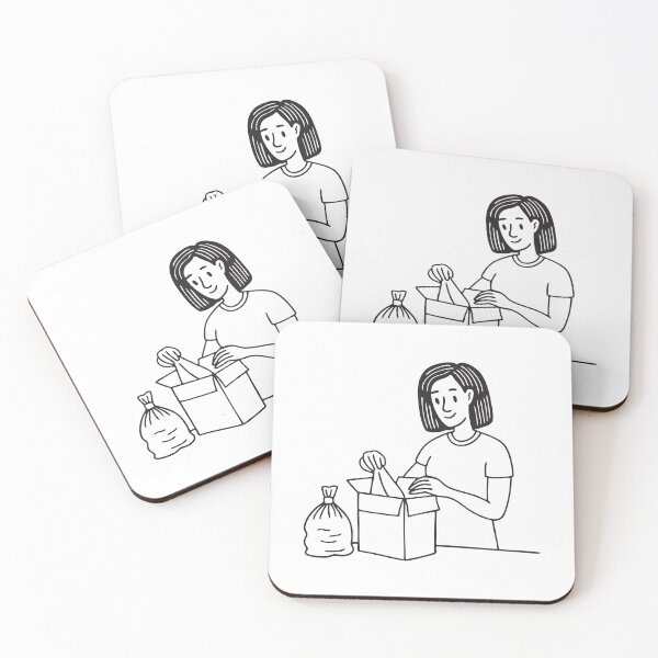 Item preview, Person Unboxing Parcel Beside Packaging Waste designed and sold by rasagamastore.