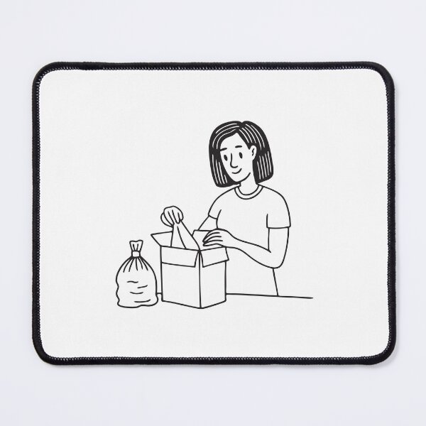 Item preview, Person Unboxing Parcel Beside Packaging Waste designed and sold by rasagamastore.